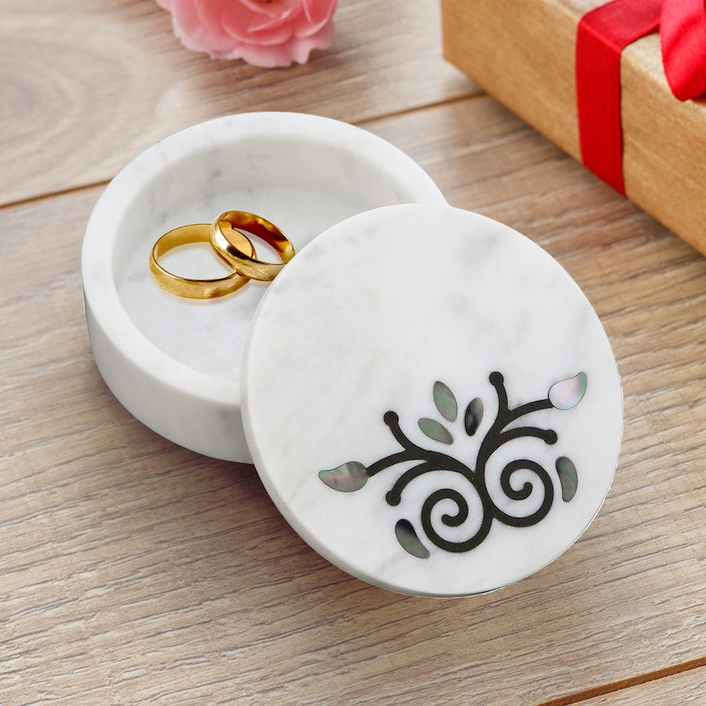Marble Inlay Jewellery Box