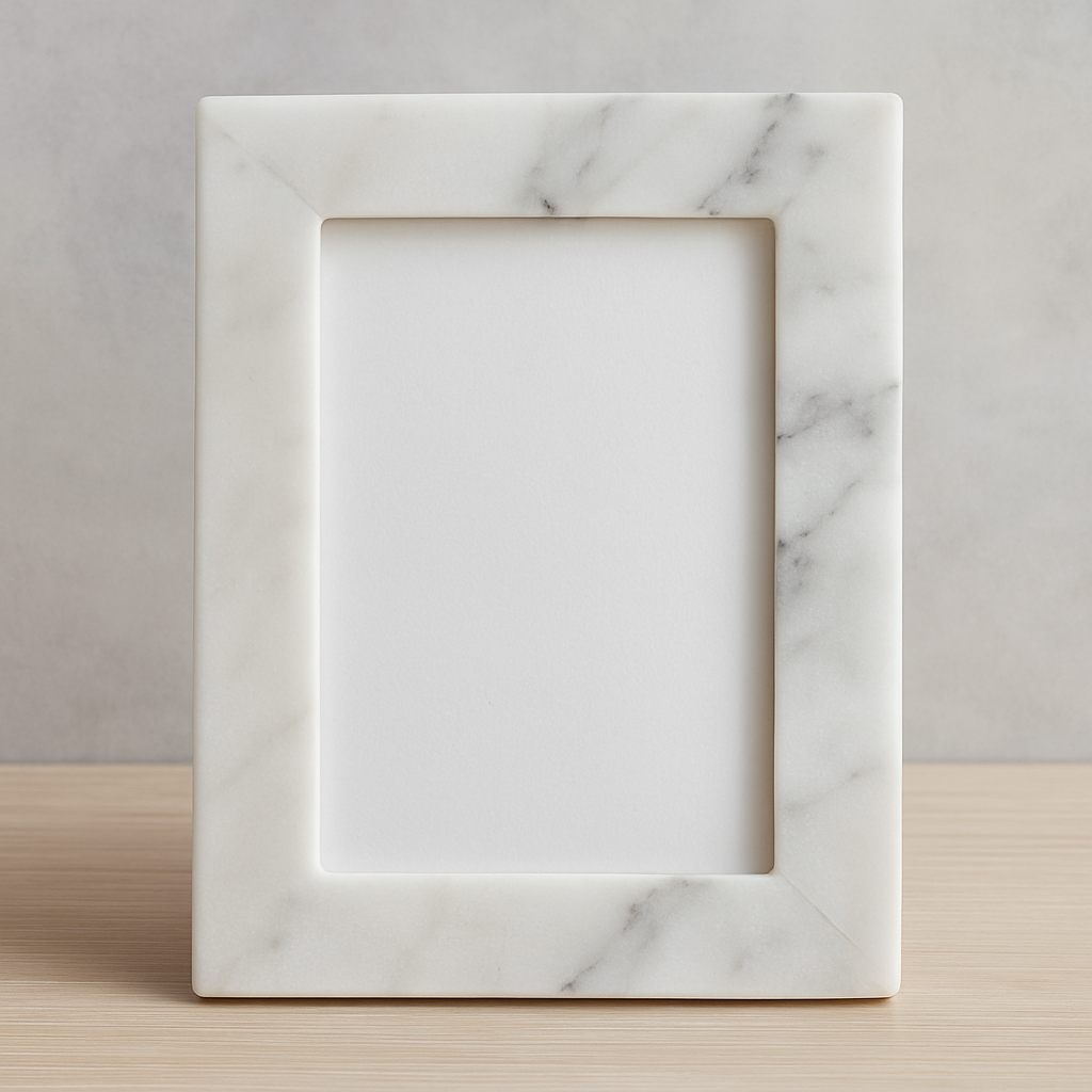 Handcrafted Marble Photo Frame – 5x7 Inch Elegant Home Decor