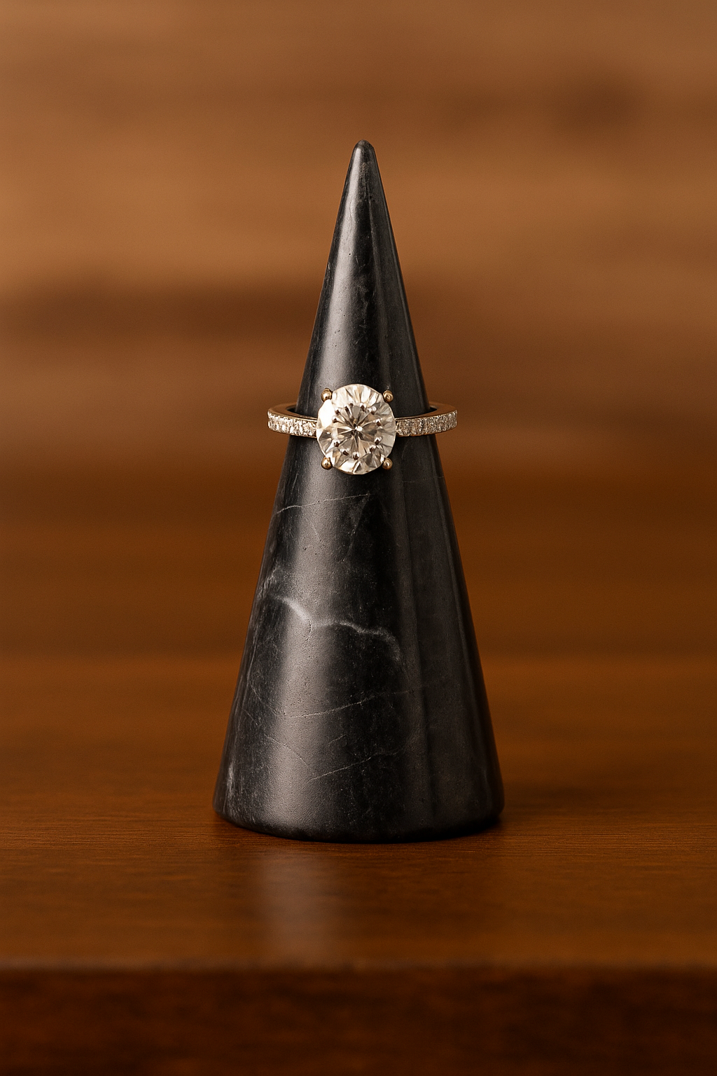 Marble Ring Holder – Cone-Shaped Jewelry Display Stand for Dressing Table & Gift Boxed