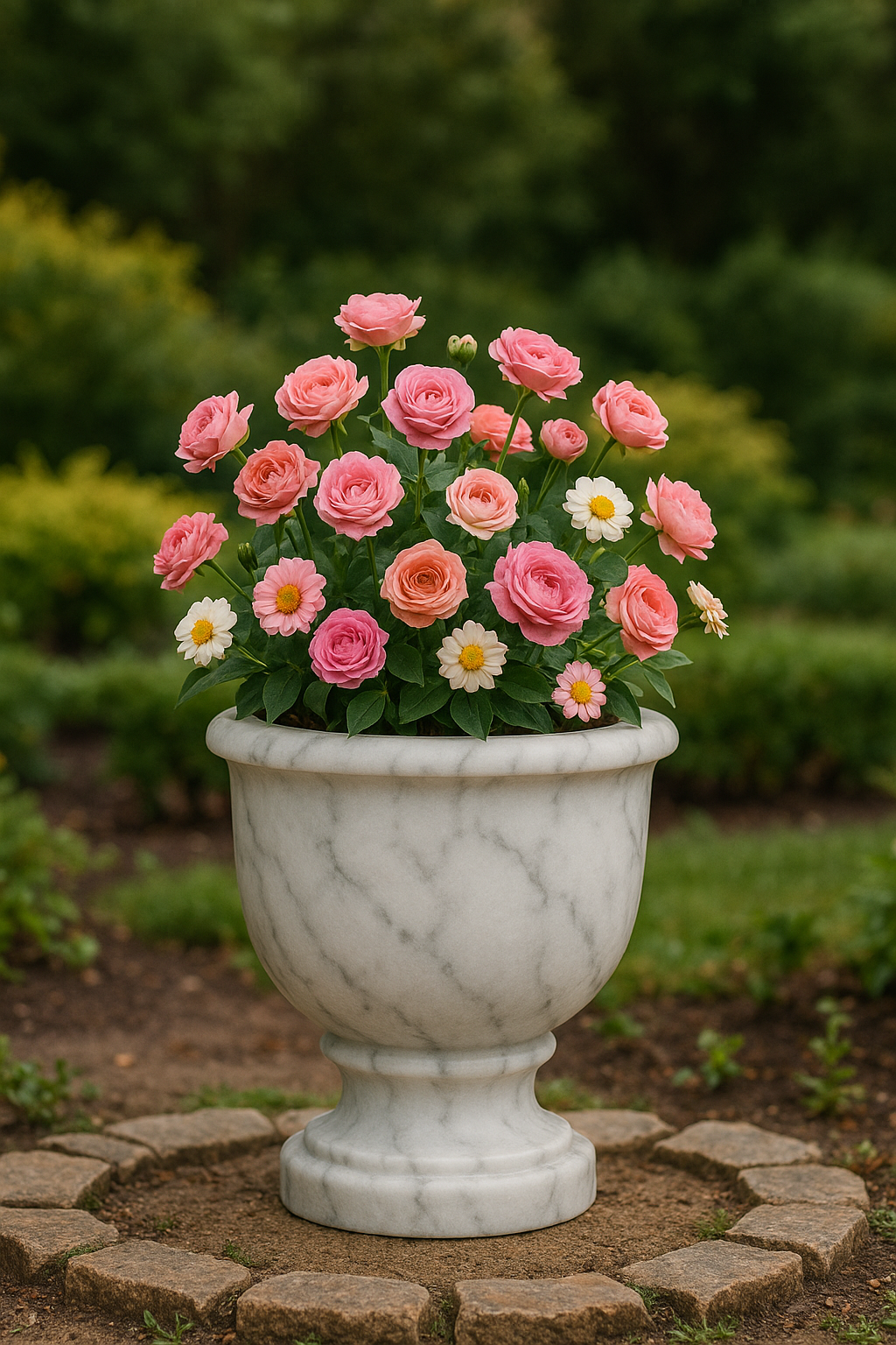 Marble Flower Pot – Elegant Home Decor