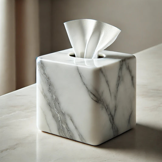 Elegant Marble Tissue Holder – Premium Handcrafted Home Décor Accessory
