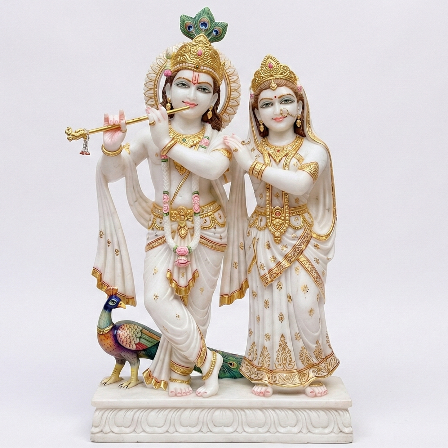 Makrana marble pure Radha Krishna statue