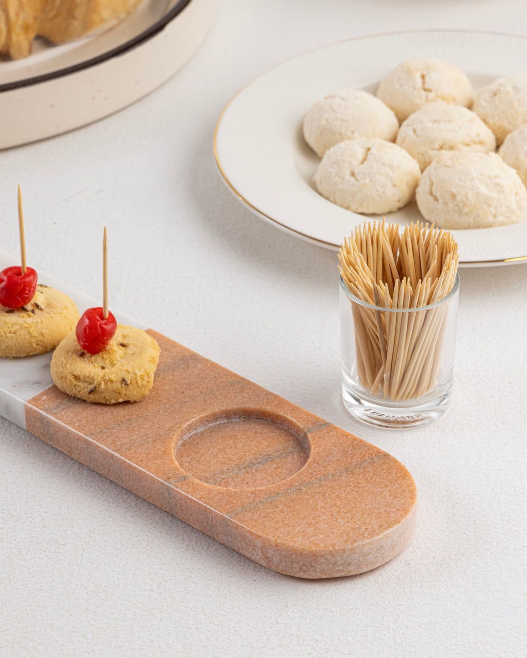 Marble Snack Serving Platter-ShilpAkriti Decor