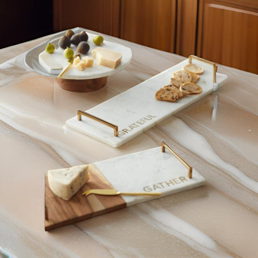 Personalized Marble Serving Tray Set (Set of 2)
