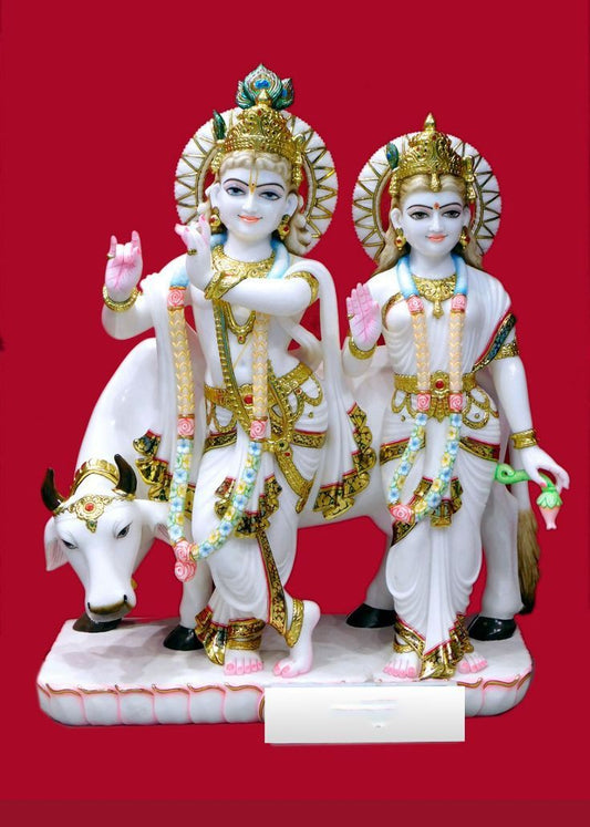 Makrana marble pure Radha Krishna statue