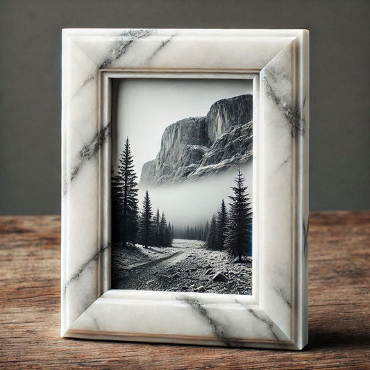 Handcrafted Marble Photo Frame – 5x7 Inch Elegant Home Decor