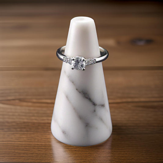 Elegant Marble Ring Cone | Perfect for Jewelry Display