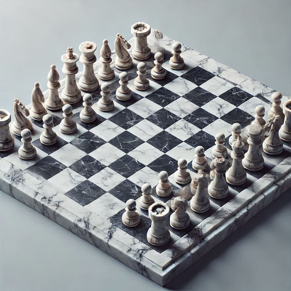 White Chess Board - Perfect for Home or Office Decor