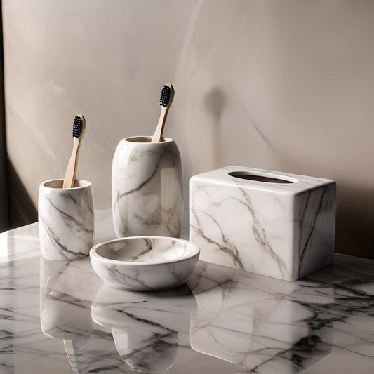Luxurious Imported Marble Bathroom Set | Elegance and Sophistication