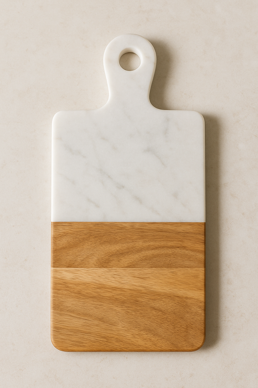 Premium Marble & Wood Chopping Board – Elegant & Durable Kitchen Essential