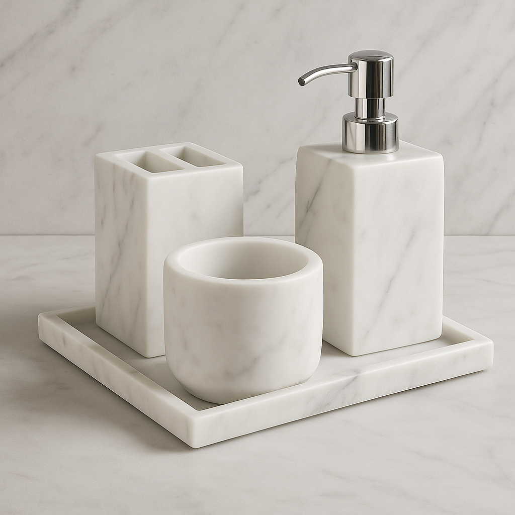 Luxurious Imported Marble Bathroom Set | Elegance and Sophistication