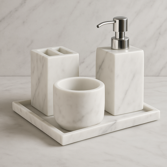 Luxurious Imported Marble Bathroom Set | Elegance and Sophistication