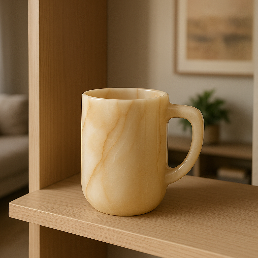 Luxury Onyx Marble Mug – Handcrafted Home Décor & Drinkware | Premium Gift Item