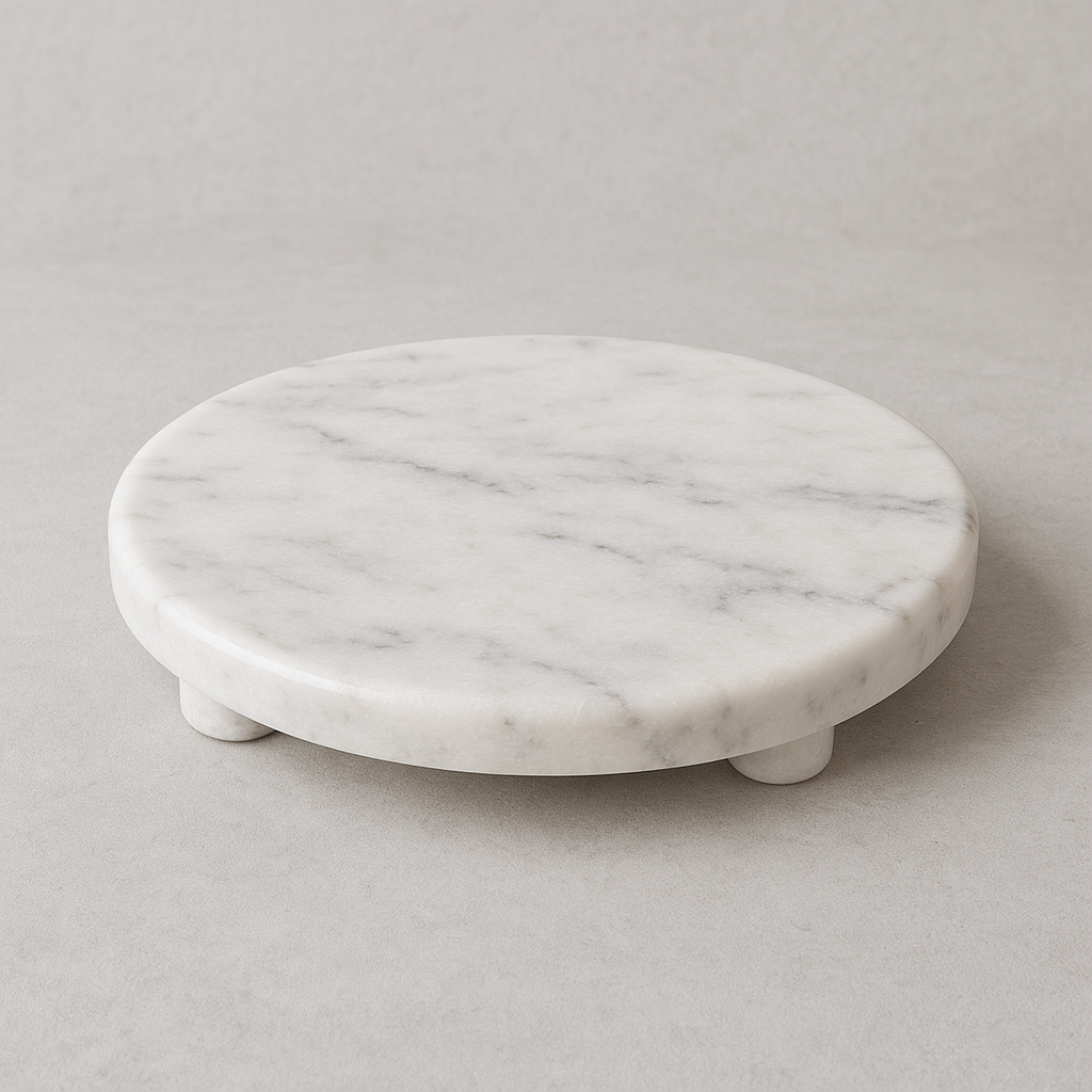 Premium White Marble Roti Rolling Board – Smooth & Durable Chakla for Everyday Use
