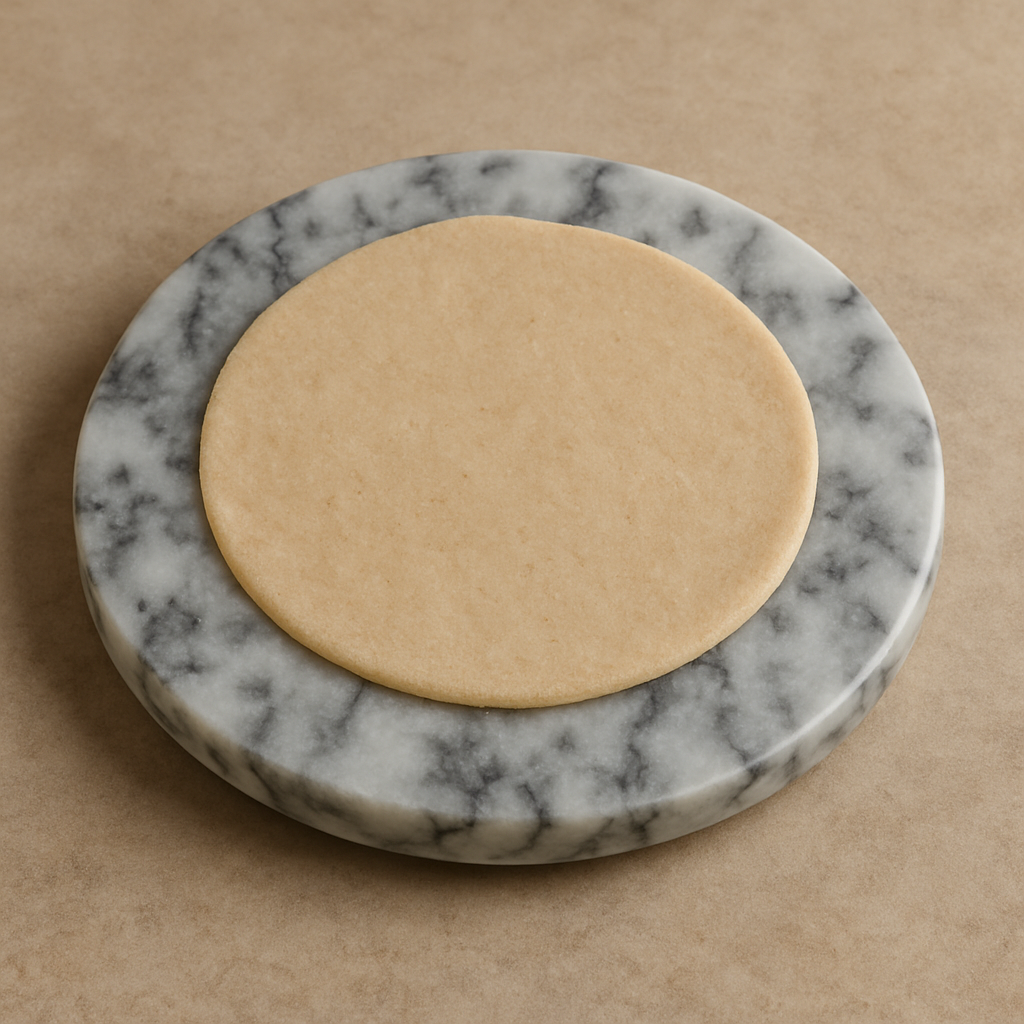 Premium Round Marble Roti Rolling Board – 9" Diameter | Smooth & Hygienic Surface