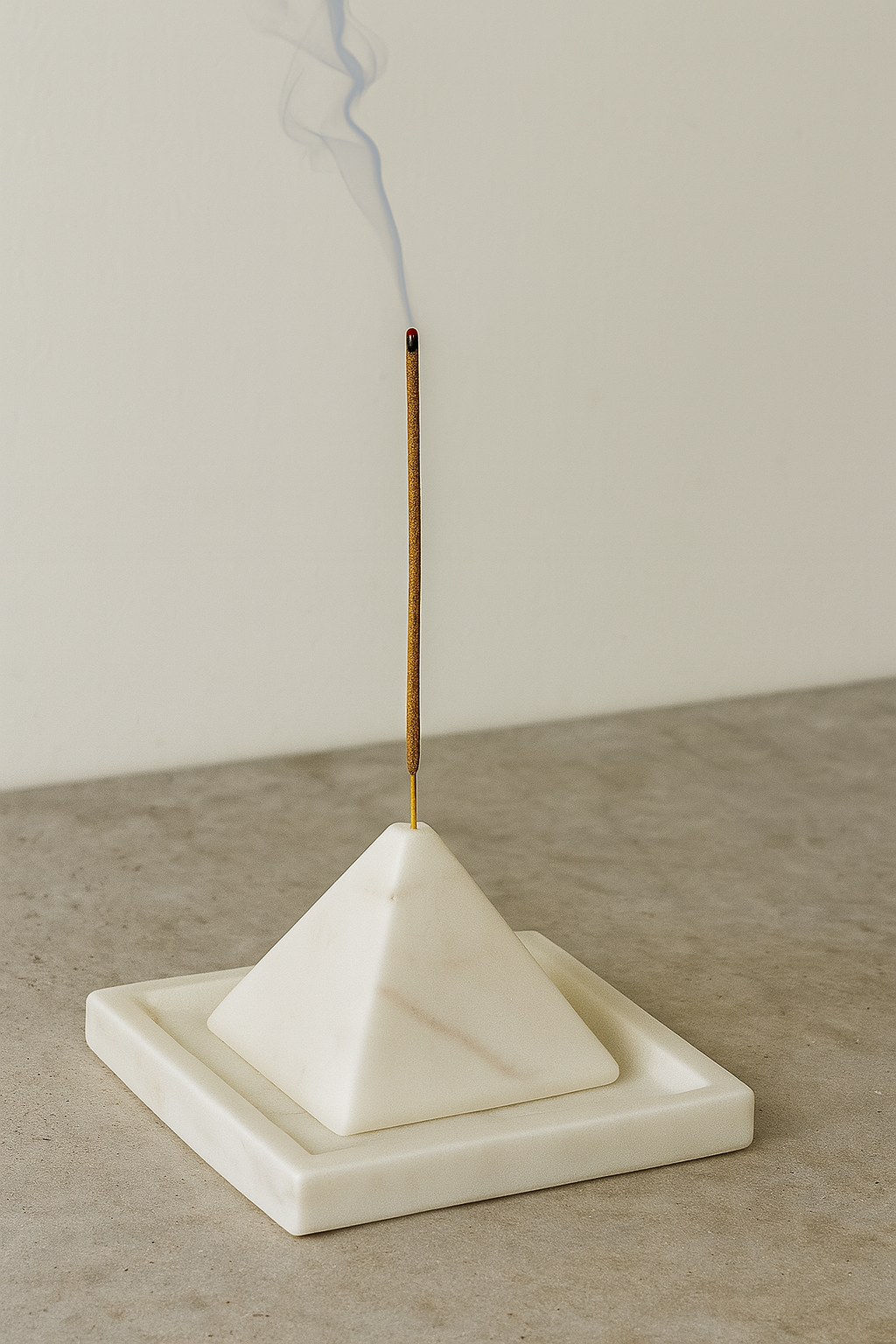 Pyramid Marble Incense Stick Holder-Temple