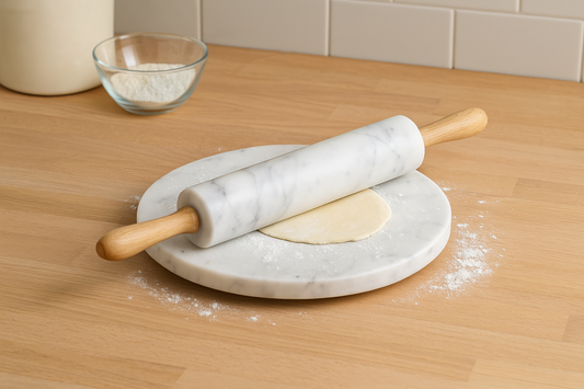 Marble Rolling Pin and Board Set – 8-Inch Pin & 10-Inch Board