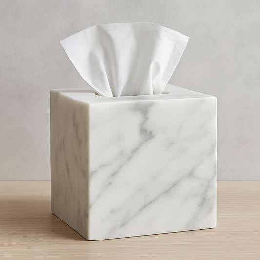 Elegant Marble Tissue Holder – Premium Handcrafted Home Décor Accessory
