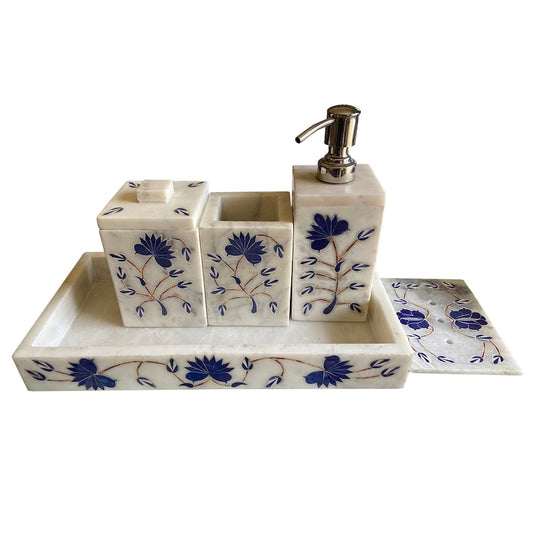 Marble Inlay Bathroom Set